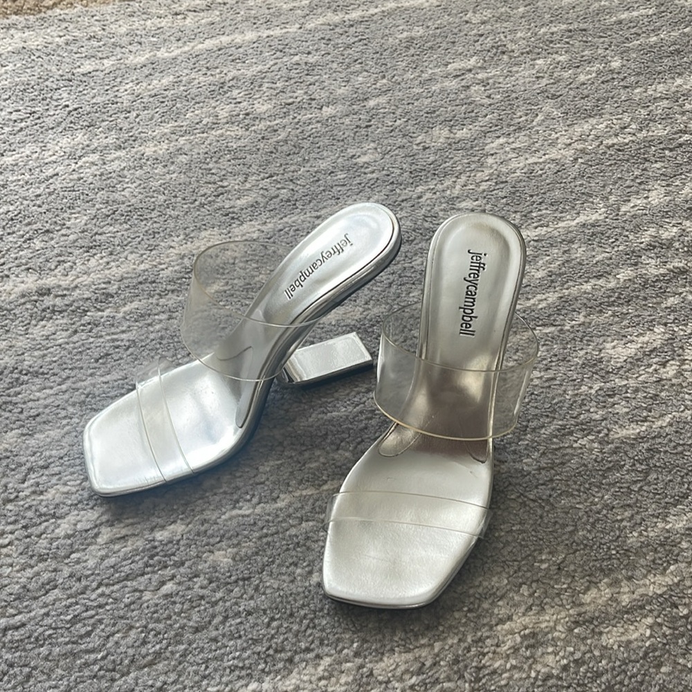 Jeffrey Campbell Verzuz Clear Strap Sandal Size 7.5